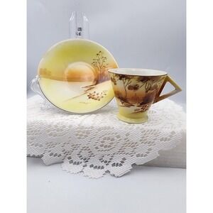 Vintage Royal Winton Hand Painted Porcelain Tea Cup and Saucer Set Made in Japan